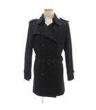 バーバリーブラックレーベル BURBERRY BLACK LABEL トレンチコート 裏地チェック柄 ベルト付き L ブラック /UO