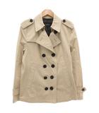 バーバリーブラックレーベル BURBERRY BLACK LABEL トレンチコート L エポレット ショート丈 裏地チェック柄 ベージュ /AE
