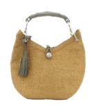 トフ&ロードストーン TOFF&LOADSTONE カゴバッグ ハンドバッグ 編み込み タッセル ベージュ /AE