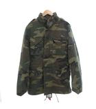 アルファ ALPHA M-65 DEFENDER フィールドコート カモフラ L WOODLAND CAMO カーキ系 /UO