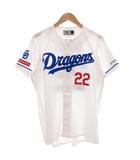 ミズノ MIZUNO 中日ドラゴンズ 背番号22 大野雄大 レプリカ ユニフォーム ホーム ゲームシャツ L 白 ホワイト 青 ブルー /GV