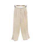 ガリャルダガランテ GALLARDAGALANTE ジャージーワイドベンツパンツ スラックス センタープレス イージー 白 ホワイト /AE