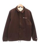チャンピオン CHAMPION 美品 コーチジャケット L 裏ボア ロゴ 刺繍 茶 ブラウン /AE