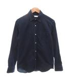 インヘリット INHERIT デニムシャツ S 長袖 無地 ダークインディゴ /AE