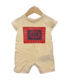 グッチ GUCCI ロンパース Tシャツ 半袖 ロゴプリント 60 イタリア製 ベージュ /GV