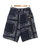 ジーユー GU タグ付き 25SS UNDERCOVER コットンイージーショーツ 柄 S ペイズリー 総柄 紺 ネイビー 321-357064 /AE