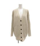 イエナ IENA chere iena 18AW BIG Vネックカーディガン ニット リブ 長袖 ウール ベージュ /AE