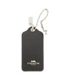 コーチ COACH ストラップ チャーム グリッター ロゴ ラメ レザー 黒 ブラック /AE
