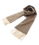 メーカーズシャツ カマクラ MAKER'S SHIRT 鎌倉 マフラー フリンジ カシミヤ ヘリンボーン 茶 ブラウン /AE