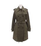 マッキントッシュ MACKINTOSH ツイード トレンチコート 36 S ウール エポレット ミドル ハーフ丈 茶 ブラウン /AE