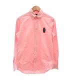 ラルフローレン RALPH LAUREN ボタンダウンシャツ XS 長袖 BD オックスフォード ポロベア刺繍 ピンク /GV
