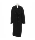 マックスマーラ MAX MARA 白タグ 101801 アイコンコート ロング ダブルブレスト ウール カシミヤ混 黒 ブラック /UO ☆AA★
