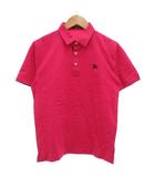 バーバリーブラックレーベル BURBERRY BLACK LABEL ポロシャツ 半袖 2 ピンク 鹿の子 ホースロゴ刺繍 /GV