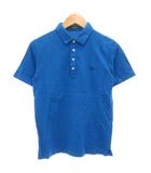 バーバリーブラックレーベル BURBERRY BLACK LABEL ポロシャツ 半袖 2 青 ブルー 鹿の子 ホースロゴ刺繍 /GV