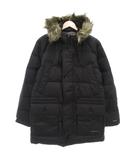 エディーバウアー EDDIE BAUER タグ付き NEO POLAR PRK ダウンジャケット L ジップアップ ロゴ フード 黒 ブラック EB650 /AE