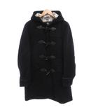 バーバリーブラックレーベル BURBERRY BLACK LABEL ダッフルコート ロング LL 中綿 裏キルティング 裏チェック メルトンウール カシミア混 紺 ダークネイビー /GV
