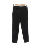 プラステ PLST 美品 24SS リネンブレンド スティック パンツ スラックス XS スリムテーパード センタープレス 黒 ブラック /AE