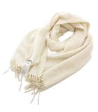 スナイデル SNIDEL カシミアマフラー ストール フリンジ 白 ホワイト /GV