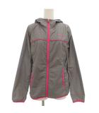 プーマ PUMA ウーブンジャケット パーカー M ジップアップ 総柄 ロゴ 黒 ブラック ピンク /GV