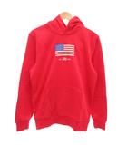 ギャップ GAP タグ付き プルオーバーパーカー フーディ 長袖 アメリカ 国旗 レッド S /FF