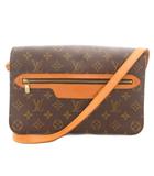 ルイヴィトン LOUIS VUITTON モノグラム サンジェルマン28 ショルダーバッグ 斜め掛け クロスボディ フラップ PVC レザー M51207 茶 ブラウン /GV