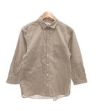 シップス SHIPS any コットン リネン 七分袖 レギュラー シャツ M 無地 ベージュ /AE