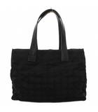 シャネル CHANEL ニュートラベルライン トートMM ハンドバッグ ナイロン ジャカード ココマーク ブラック /UO