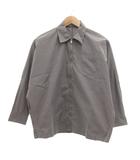 プラダ PRADA ジップアップ シャツジャケット ブルゾン ドルマンスリーブ 38 グレー系 /UO