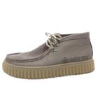 クラークス clarks Torhill hi GTX モカシン デッキシューズ レースアップ スエード 26 グレー 11826 /FF