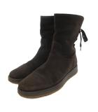 トミーヒルフィガー TOMMY HILFIGER ショートブーツ 24cm シューズ レースアップ スエード ダークブラウン /AE