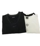 ナイキ NIKE スポーツウエア タンクトップ まとめ 2点セット メッシュ切替 ロゴ XXL 白 ホワイト 黒 ブラック /GV