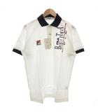 ヴィンテージ ポロシャツ 半袖 ロゴ刺繍 ワッペン 47 白 ホワイト 紺 ネイビー /GV