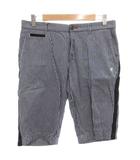 ハーフパンツ ショート ストライプ 刺繍 73 紺 ネイビー 白 ホワイト /GV