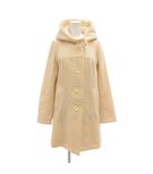 フランシュリッペ franche lippee コート M ミドル ハーフ丈 フード 裏ボア 白 ホワイト /AE