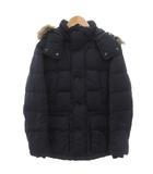 ユニクロ UNIQLO ダウンジャケット フェイクファー S 紺 ネイビー /FF