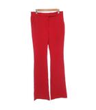 アレキサンダーマックイーン ALEXANDER MCQUEEN タグ付き ナロー ブーツカット パンツ スラックス 36 赤 レッド フレア 585076QEAAA /FF