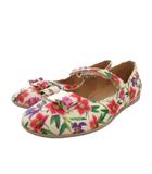 サルヴァトーレフェラガモ Salvatore Ferragamo メリージェーン ミニ ヴァラ フラットシューズ 花柄 33 マルチカラー /FF
