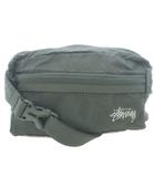 ステューシー STUSSY ウエストバッグ ボディバッグ ロゴ メッシュポケット ブラック /UO