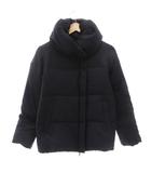 ダウンジャケット S ショールカラー ウール 紺 ダークネイビー /AE