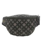 ラシット RUSSET Daily 美品 ウエストポーチ バッグ ナイロン モノグラム柄 ブラック /UO