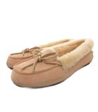 アグ UGG ソラーナ ローファー スリッポン フラットシューズ ムートン スエード リボン 24 1020041 ベージュ /FF