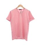 パッゾ PAZZO タグ付き Tシャツ 46 ピンク 無地 Vネック 半袖 /UO