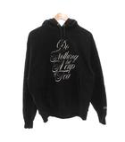 チャンピオン CHAMPION Do Nothing Congress  藤原ヒロシ リバースウィーブ スウェット パーカー フーディ ロゴ プリント L 黒 ブラック /FF