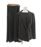 モガ MOGA セットアップ スーツ ノースリーブカットソー テーラードジャケット タイトロングスカート 3点セット ストレッチ 2 グレー /GV