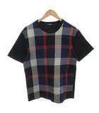Tシャツ 半袖 チェック L 黒 ブラック /FF