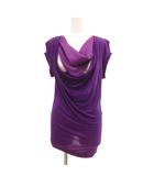 エスカーダ ESCADA ドレープ カットソー 半袖 XS 紫 パープル /UO