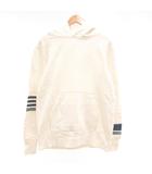 レミレリーフ REMI RELIEF パーカー フーディー M 白 ホワイト 長袖 ライン 裏毛 /UO