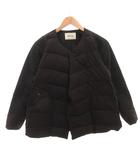 ライトダウンジャケット ブルゾン 異素材ドッキング S 黒 ブラック /FF