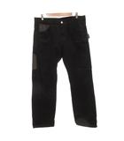 コムデギャルソンオム COMME des GARCONS HOMME AD2009 ペインター パンツ チノパン ストライプ切替 L 黒 ブラック HE-P083 /FF