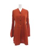 チュニック ワンピース シャツ 長袖 袖ギャザー 40 茶 ブラウン系 /GV